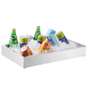 VEVOR Countertop Food Serving Display Container, 1 x 1 Pan Stainless Steel Food Serving Tray, Buffet Condiment Dispenser Display Rack with Clear Arc Lid & 3 Ice Trays, for Restaurant, Hotel, Party