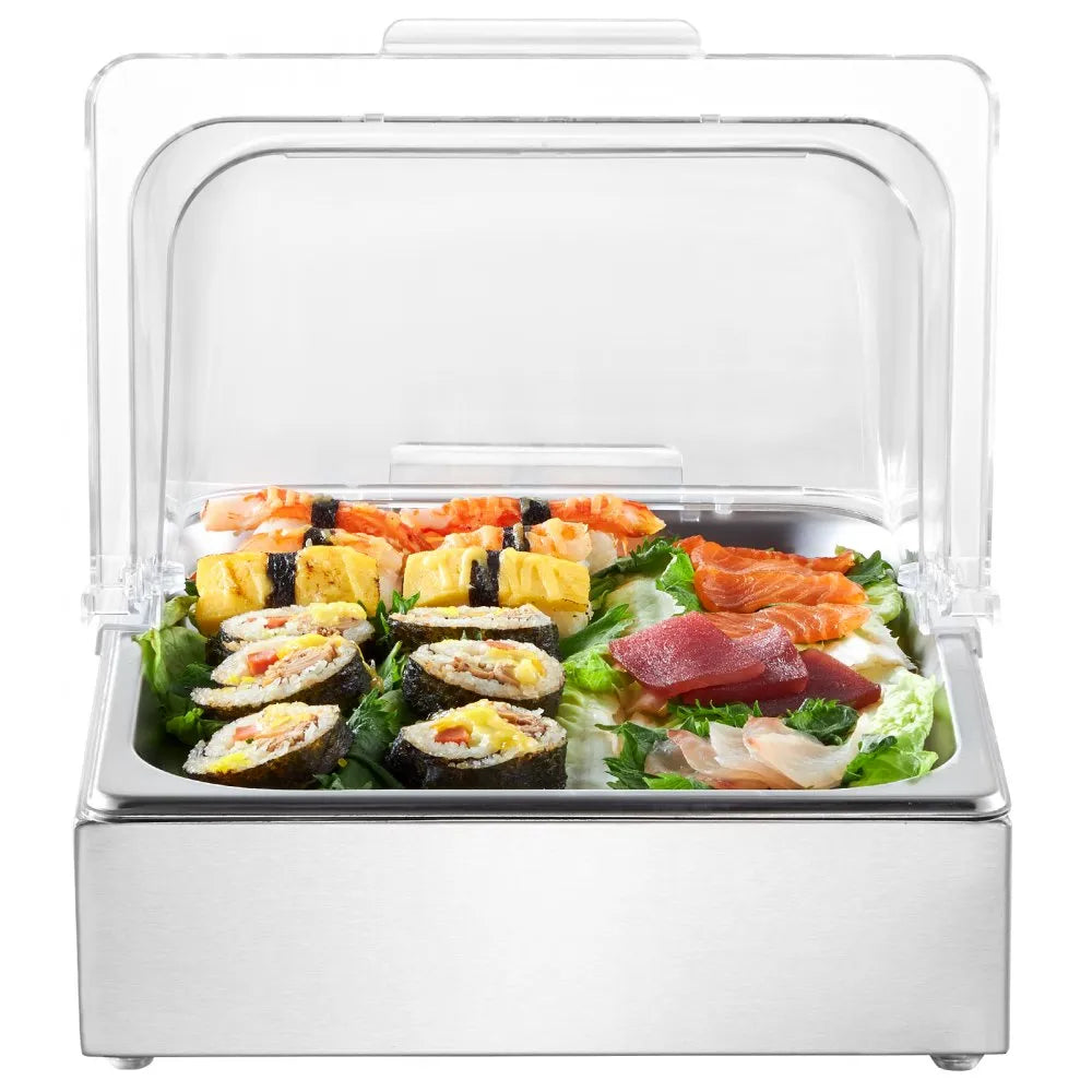 Condiments Buffet Vevor Food Serving Display Container Countertop 1/2 Pan Buffet Condime ...