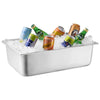 VEVOR Countertop Food Serving Display Container, 6 Pan Stainless Steel Food Serving Tray, Buffet Condiment Dispenser Display Rack with Clear Lid & 3 Freezer Boxes, for Restaurant Hotel Kitchen Party