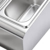 VEVOR Countertop Food Serving Display Container, Stainless Steel Food Salad Server Tray, Buffet Condiment Dispenser, Ice Cooled Rack with Separate Lid, for Restaurant Hotel Kitchen (2x1/6+3x1/9 Pan)