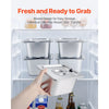VEVOR Countertop Food Serving Display Container, Stainless Steel Food Salad Server Tray, Buffet Condiment Dispenser, Ice Cooled Rack with Separate Lid, for Restaurant, Hotel, Party (6x1/6 Pan)