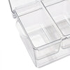VEVOR Chilled Condiment Server Caddy, 5 Compartment Ice Cooled Serving Container, Plastic Fruit Garnish Tray Platter with Lid, for Taco Salad Bar Accessories, Party Home Restaurant Supplies