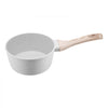 VEVOR 1.5 QT Saucepan, Nonstick Saucepan with Tempered Glass Lid, Multipurpose Cooking Sauce Pot with Detachable Handle, Sauce Pan Small Kitchen Cooking Pot with Coating, Induction Compatible, White