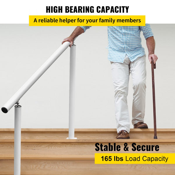 Vevor Stair Railing 3' Adjustable White Outdoor Handrail New – FactoryPure