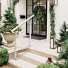VEVOR Outdoor Stair Railing Kit, 3 FT Handrails 2-3 Steps, Adjustable Angle White Aluminum Stair Hand Rail for The Elderly, Handrails for Outdoor Steps