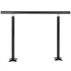 VEVOR Outdoor Stair Railing Kit, 4 FT Handrails 1-4 Steps, Adjustable Angle Black Aluminum Stair Hand Rail for The Elderly, Handrails for Outdoor Steps