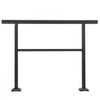VEVOR Handrail Outdoor Stairs 47.6 X 35.2 Inch Outdoor Handrail Outdoor Stair Railing Adjustable from 0 to 30 Degrees Handrail for Stairs Outdoor Aluminum Black Stair Railing Fit 3-4 Steps