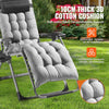 VEVOR Zero Gravity Chair, 26 inch Zero Gravity Recliner Lounge Chair for Indoor and Outdoor, Adjustable Anti Gravity Chair with Cushion, Headrest, Footrest, and Cupholder, 500 lbs, Gray