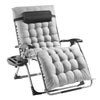 VEVOR Zero Gravity Chair, 33 inch Zero Gravity Recliner Lounge Chair for Indoor and Outdoor, Adjustable Anti Gravity Chair with Cushion, Headrest, Footrest, and Cupholder, 500 lbs, Gray