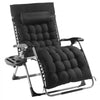 VEVOR Zero Gravity Chair, 33 inch Zero Gravity Recliner Lounge Chair for Indoor and Outdoor, Adjustable Anti Gravity Chair with Cushion, Headrest, Footrest, and Cupholder, 500 lbs, Black