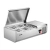 VEVOR Refrigerated Countertop Prep Unit Condiment Prep Station 14 QT ETL, for Commercial Restaurant Salad Bar, 160W, with 1 x 1/3 & 4 x 1/6 Pans, Auto Defrost, Temp Control, Stainless Steel Cover