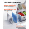 VEVOR Refrigerated Countertop Prep Unit Condiment Prep Station 48 QT ETL, for Commercial Restaurant Salad Bar, 160W, with 8 x 1/3 Pans, Auto Defrost, Adjustable Temp Control, Stainless Steel Cover