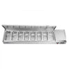 VEVOR Refrigerated Countertop Prep Unit Condiment Prep Station 48 QT ETL, for Commercial Restaurant Salad Bar, 160W, with 8 x 1/3 Pans, Auto Defrost, Adjustable Temp Control, Stainless Steel Cover