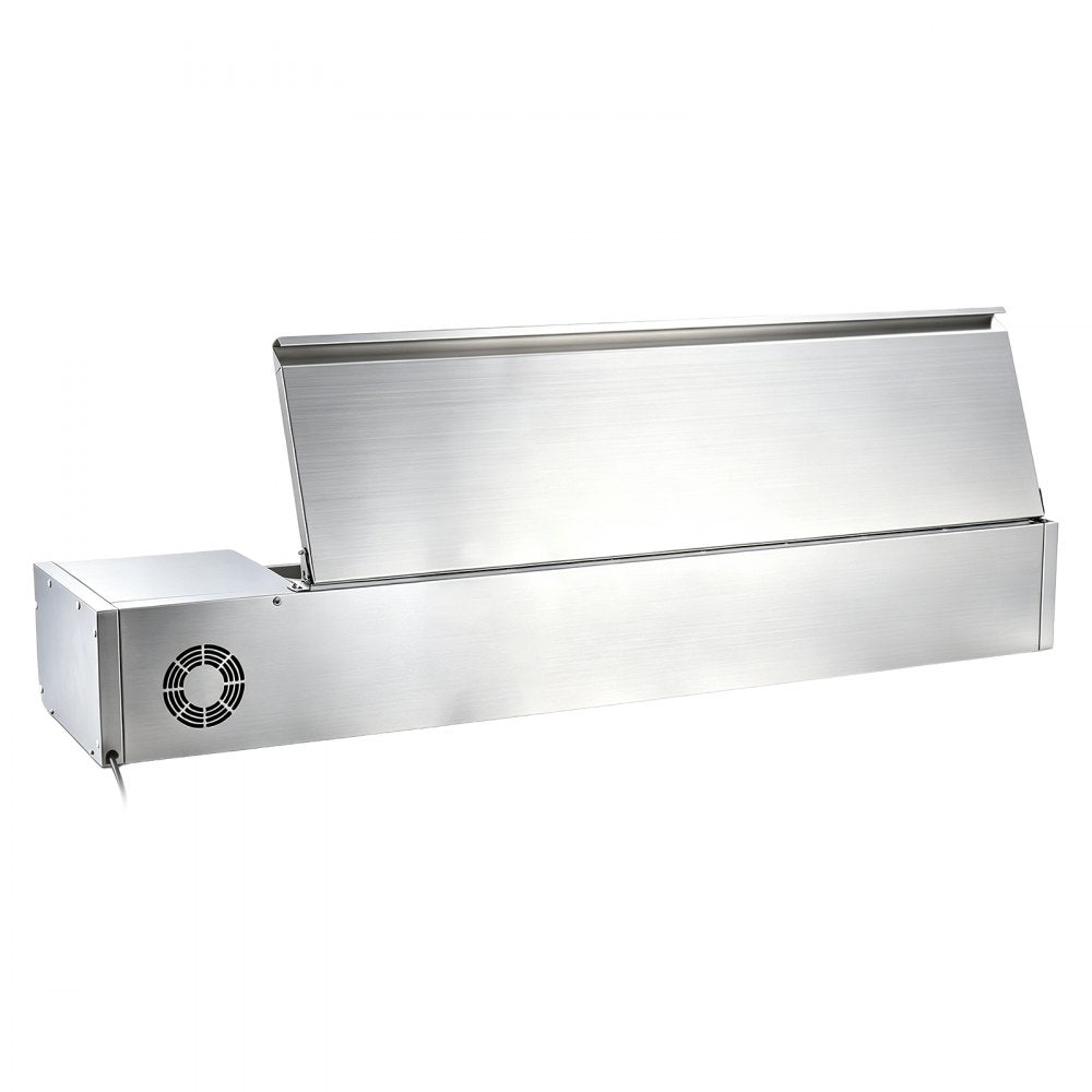 VEVOR Refrigerated Countertop Prep Unit Condiment Prep Station 48 QT ETL, for Commercial Restaurant Salad Bar, 160W, with 8 x 1/3 Pans, Auto Defrost, Adjustable Temp Control, Stainless Steel Cover