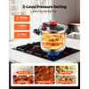 VEVOR Pressure Cooker, 12Qt Pressure Cooker Stainless Steel, Pressures Canner with Steaming Rack, Tempered Glass Lid, Three Pressures Settings for Meat, Beans, Rice, Soup, Sauces, Cook up to 100 kPa