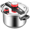 VEVOR Pressure Cooker, 10Qt Pressure Cooker Stainless Steel, Pressures Canner with Steaming Rack, Tempered Glass Lid, Three Pressures Settings for Meat, Beans, Rice, Soup, Sauces, Cook up to 100 kPa