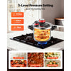 VEVOR Pressure Cooker, 8Qt Pressure Cooker Stainless Steel, Pressures Canner with Steaming Rack, Tempered Glass Lid, Three Pressures Settings for Meat, Beans, Rice, Soup, Sauces, Cook up to 100 kPa