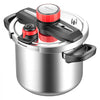 VEVOR Pressure Cooker, 8Qt Pressure Cooker Stainless Steel, Pressures Canner with Steaming Rack, Tempered Glass Lid, Three Pressures Settings for Meat, Beans, Rice, Soup, Sauces, Cook up to 100 kPa
