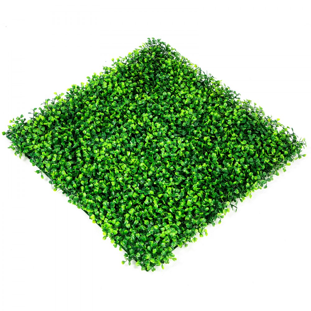VEVOR Artificial Boxwood Panels, 16 PCS 20\"x20\" Boxwood Hedge Wall Panels, PE Artificial Grass Backdrop Wall 1.6\", Privacy Hedge Screen for Decoration of Outdoor, Indoor, Garden, Fence, and Backyar