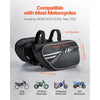 VEVOR Motorcycle Saddlebag, 30 L (15 L x 2) Large Capacity Side Saddle Bag with Waterproof Rain Cover and Straps, Compatible with Most Motorcycles, Outdoor Sports Motorbike Luggage Storage Bag, Black