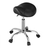 VEVOR Saddle Stool with Wheels, 450 LBS Weight Capacity Ergonomic Rolling Stool, Height Adjustable Thickened PU Leather Swivel Saddle Chair for Salon, Spa, Massage, Tattoo, Clinic, Black
