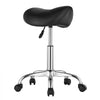 VEVOR Saddle Stool with Wheels, 450 LBS Weight Capacity Ergonomic Rolling Stool, Height Adjustable Thickened PU Leather Swivel Saddle Chair for Salon, Spa, Massage, Tattoo, Clinic, Black
