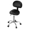 VEVOR Saddle Stool with Back Support and Wheels, 450 LBS Weight Capacity Ergonomic Rolling Stool, Height Adjustable Thickened PU Leather Swivel Saddle Chair for Salon, Spa, Massage, Tattoo, Black