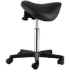 VEVOR Saddle Stool with Wheels, 400 LBS Weight Capacity, Height Adjustable Thickened PU Leather Swivel Saddle Stool Chair for Salon, Spa, Tattoo, Clinic, Black