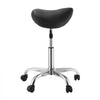 VEVOR Saddle Stool with Wheels, 500 lbs Weight Capacity, Height Adjustable, Ergonomic PU Leather Seat, 360° Swivel Saddle Stool Rolling Chair for Salon, Spa, Bar, Home, Medical, and Massage, Black