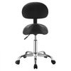 VEVOR Saddle Stool with Back Support, 500 lbs Weight Capacity, Height Adjustable, Ergonomic PU Leather Seat, 360° Swivel Saddle Stool Rolling Chair with Wheels for Salon, Spa, Bar, Medical, Black