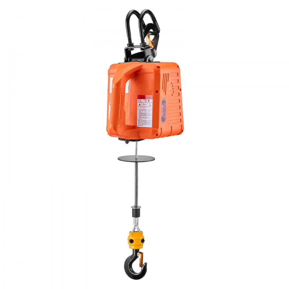 VEVOR 3-in-1 Electric Hoist Winch, 1100 lbs Capacity, 1500W Portable Power Winch, 30 ft Lifting Height, 16 ft/min with Wire and Wireless Remote Control, for Garage, Warehouse, Factory Lifting Towing