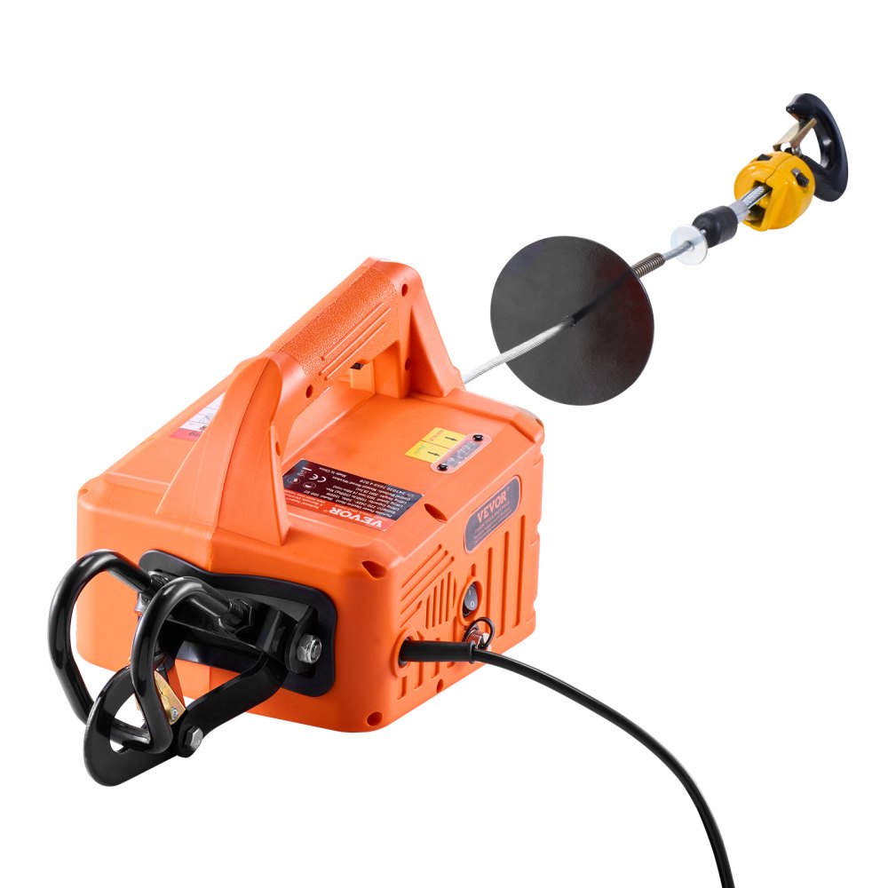 VEVOR 3-in-1 Electric Hoist Winch, 1100 lbs Capacity, 1500W Portable Power Winch, 30 ft Lifting Height, 16 ft/min with Wire and Wireless Remote Control, for Garage, Warehouse, Factory Lifting Towing