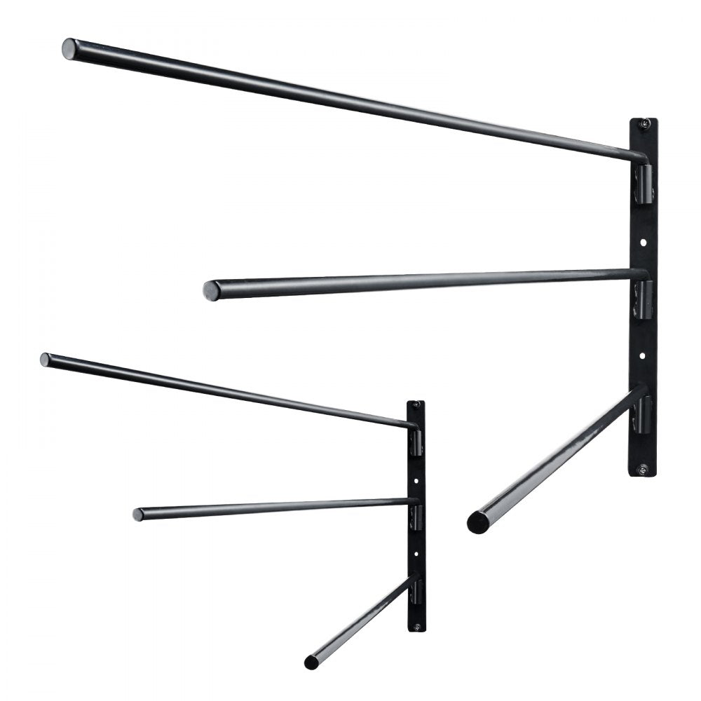 VEVOR Wall Mounted Saddle Rack, 30.9 x 29.9 x 5.5 in, 2 Packs Swing Out Saddle Holder, Three Tiers Horse Saddle Stand, Space Saving Horse Pad and Blanket Rack for Tack Room Organization
