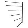 VEVOR Wall Mounted Saddle Rack, 30.9 x 29.9 x 5.5 in, Swing Out Saddle Holder, Six Tiers Horse Saddle Stand, Space Saving Horse Pad and Blanket Rack for Tack Room Organization Trailer Accessories