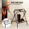 VEVOR Folding Saddle Rack, 28 x 19 x 37.5 in, Freestanding Horse Saddle Stand, Portable Horse Blanket Holder, Heavy Duty Steel Saddle Rack for English & Western Saddles, Tack Storage, Black