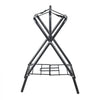 VEVOR Folding Saddle Rack, 28 x 19 x 37.5 in, Freestanding Horse Saddle Stand, Portable Horse Blanket Holder, Heavy Duty Steel Saddle Rack for English & Western Saddles, Tack Storage, Black