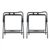 VEVOR Folding Saddle Rack, 28 x 19 x 37.5 in, 2 Packs Freestanding Horse Saddle Stand, Portable Horse Blanket Holder, Heavy Duty Steel Saddle Rack for English & Western Saddles, Tack Storage, Black