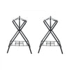 VEVOR Folding Saddle Rack, 28 x 19 x 37.5 in, 2 Packs Freestanding Horse Saddle Stand, Portable Horse Blanket Holder, Heavy Duty Steel Saddle Rack for English & Western Saddles, Tack Storage, Black