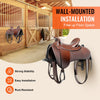 VEVOR Wall Mount Saddle Rack, 27.3 x 16.3 x 12.5 in, 8 Packs Horse Saddle Rack with Pad Bar, Portable Saddle Stand for English & Western Saddle, Horse Tack Storage for Equestrian Garden, Black