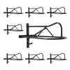 VEVOR Wall Mount Saddle Rack, 27.3 x 16.3 x 12.5 in, 8 Packs Horse Saddle Rack with Pad Bar, Portable Saddle Stand for English & Western Saddle, Horse Tack Storage for Equestrian Garden, Black