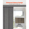 VEVOR Panel Track Blinds, Extendable Track from 45.8 in to 86 in W, Trimmable Panel Curtains Up to 96 in H, Vertical Blackout Panel Blinds for Sliding Doors, Patio Doors, Room Divider, Dark Gray
