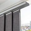 VEVOR Panel Track Blinds, Extendable Track from 45.8 in to 86 in W, Trimmable Panel Curtains Up to 96 in H, Vertical Blackout Panel Blinds for Sliding Doors, Patio Doors, Room Divider, Dark Gray