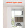 VEVOR Panel Track Blinds, Extendable Track from 45.8 in to 86 in W, Trimmable Panel Curtains Up to 96 in H, Adjustable Vertical Panel Blinds for Sliding Doors, Patio Doors, Room Divider, Light Brown