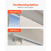 VEVOR Panel Track Blinds, Extendable Track from 45.8 in to 86 in W, Trimmable Panel Curtains Up to 96 in H, Adjustable Vertical Panel Blinds for Sliding Doors, Patio Doors, Room Divider, Light Brown