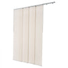 VEVOR Panel Track Blinds, Extendable Track from 45.8 in to 86 in W, Trimmable Panel Curtains Up to 96 in H, Adjustable Vertical Panel Blinds for Sliding Doors, Patio Doors, Room Divider, Light Brown