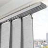 VEVOR Panel Track Blinds, Extendable Track from 45.8 in to 86 in W, Trimmable Panel Curtains Up to 96 in H, Adjustable Vertical Panel Blinds for Sliding Doors, Patio Doors, Room Divider, Window, Gray