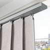 VEVOR Panel Track Blinds, Extendable Track from 45.8 in to 86 in W, Trimmable Panel Curtains Up to 96 in H, Vertical Blackout Panel Blinds for Sliding Doors, Patio Doors, Room Divider, Light Gray
