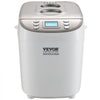 VEVOR Bread Maker, 15-in-1 3LB Dough Machine, Nonstick Ceramic Pan Automatic Breadmaker with Gluten Free Setting, Whole Wheat Bread Making, Digital, Programmable, 3 Loaf Sizes, 3 Crust Colors, White