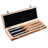 VEVOR Wood Lathe Chisel Set, 3 PCS Woodworking Turning Tools, Includes Square, Round, Diamond Carbide Blades, 7.87" Comfortable Grip Handles, Wood Chisel Set with Wooden Box For Turning Pens or Small