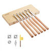 VEVOR Wood Lathe Turning Tool Set, 6PCS, Lathe Roughing, Finishing, Detailing Hollow Tool with Wooden Handle, Diamond Round Square Carbide Inserts, Wooden Box, for Beginners, Hobbyists, Professionals